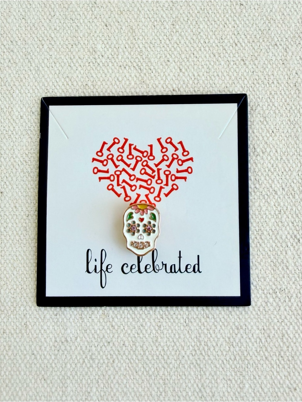 *Sugar Skull Charm* KEEP COLLECTIVE Retired Rose Gold Halloween